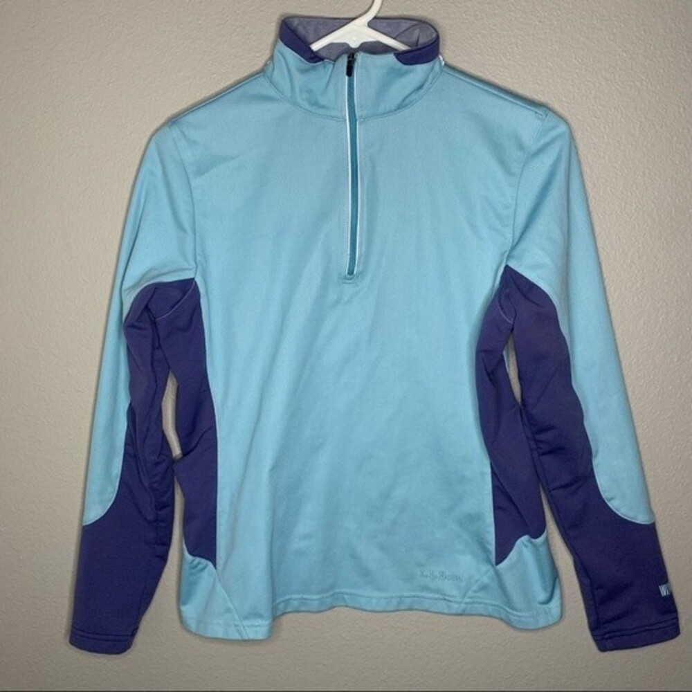 L.L. Bean Wind Stopper quarter zip athletic pullover sweater women’s size small